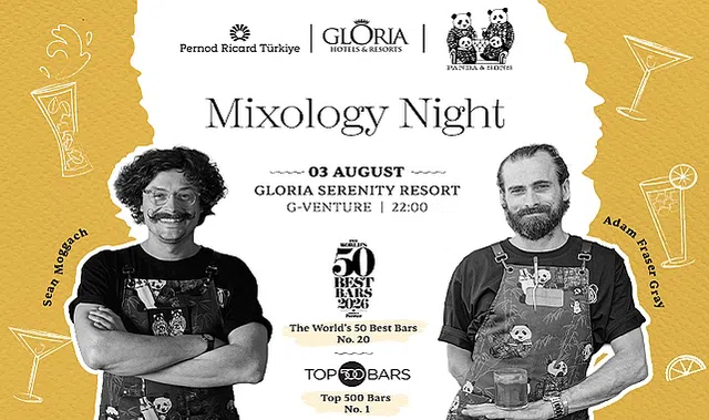 Dünyanın Ödüllü Kokteyl Barı Panda & Sons, GloriaSerenity Resort'ta Miksoloji Tutkunlarıyla Buluşuyor